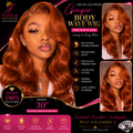 Colorful Bird Dark Ginger Lace Front Wigs Human Hair Body Wave Orange Ginger Brown Brazilian 13x4 HD Lace Front Human Hair Wigs Glueless 180% Density Pre Plucked Natural Hairline 18 inch
