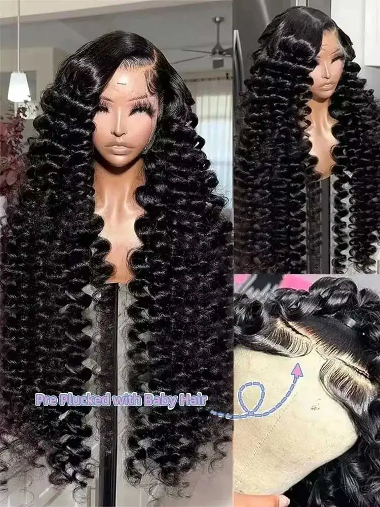 Loose Deep Wave 13x6 Lace Front Human Hair Wig 250% Density