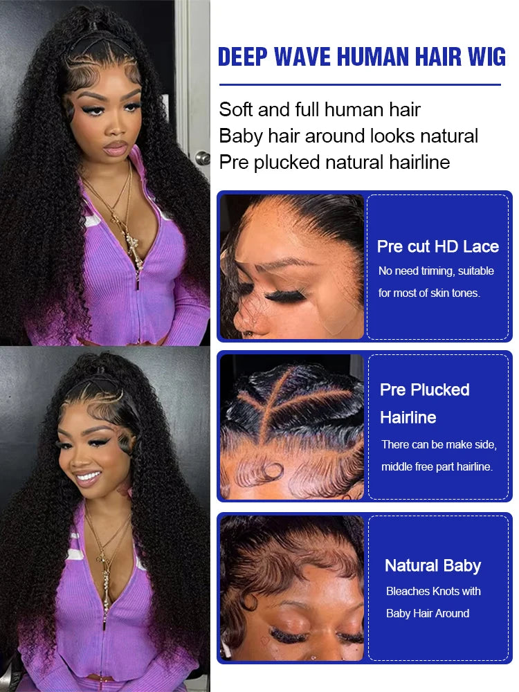 Tizzle Deep Wave Luxe | 13×6 HD Lace | 300% Density