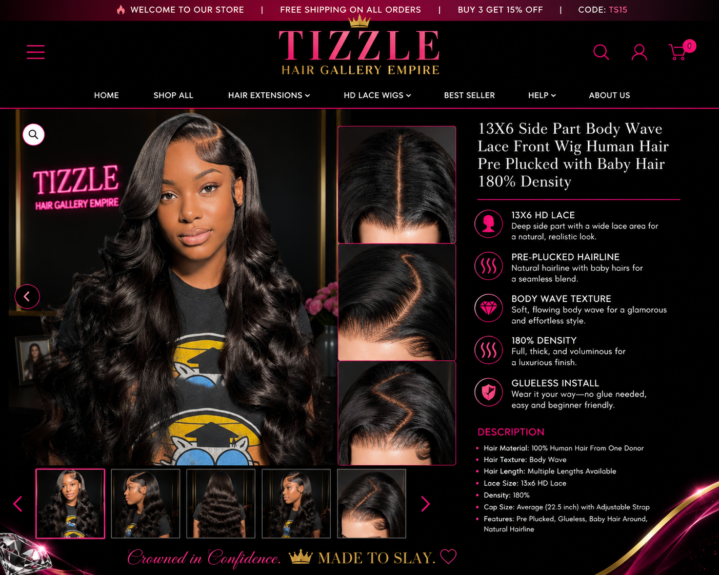 13x6 Body Wave Transparent Lace Front Wigs Human Hair Pre Plucked 180 Density HD Lace Frontal 9A Glueless Wigs with Baby Hair for Women 26Inch